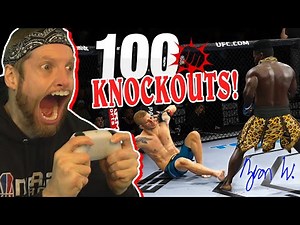 Attempting to KNOCKOUT 100 PEOPLE in the UFC