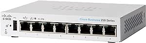 Cisco Business CBS250-8T-D Smart Switch | 8 Port GE | Desktop | Limited Lifetime Hardware Warranty (CBS250-8T-D-NA)