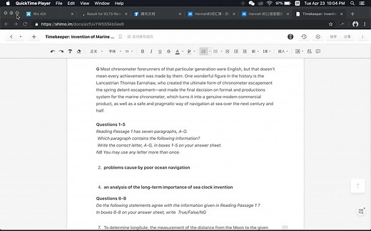 雅思阅读带答案上考场之Timekeeper- Invention of Marine Chronometer