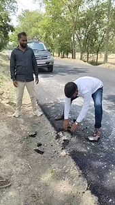 Asphalt that can be removed by hand, like in the video, is usually caused by one or more construction or material failures. Possible causes 1. Insufficient binder (bitumen) content — If the mix doesn’t contain enough bitumen the asphalt becomes brittle and pulverizes. Remedy: Take samples and check binder content in a lab; if low, consider re-laying. 2. Wrong binder type / paving at too low temperature — Unsuitable bitumen viscosity or cold placement prevents proper adhesion. Remedy: Verify bind