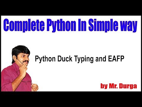 Python Tutorials || Python Duck Typing and EAFP || by Durga Sir