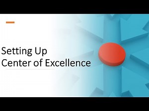 Setting up a Center of Excellence