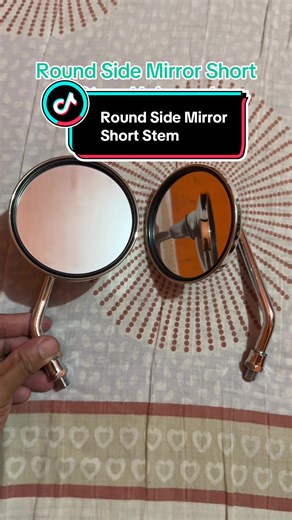 Universal Short Stem Round Side Mirror for Motorcycles
