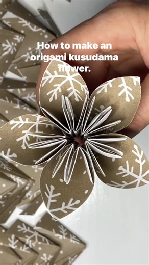 Kusudama Flower Origami Tutorial with Wrapping Paper