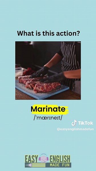 Identify Food Prep Verbs in English for Beginners