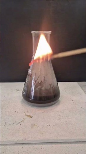 Instant fire? 🔥 Testing for Oxygen using Manganese Oxide and Hydrogen Peroxide. #LabLife #Science
