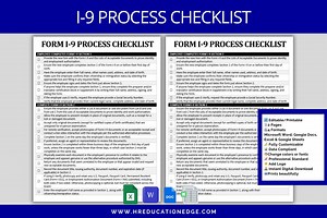 I-9 Process HR Checklist: New Hire Onboarding Compliance (digital Download) - Etsy