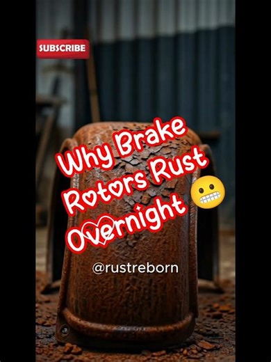 Why Brake Rotors Rust Overnight 😬 #automobile #aiasmr #airestoration #shorts