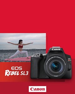 21K views · 108 reactions | La EOS Rebel SL3 trae para ti lo mejor entre tomas fotográficas y de video. ¡Conoce este ligero equipo de lentes intercambiables!  https://bit.ly/35TKkXK. | Canon | Facebook