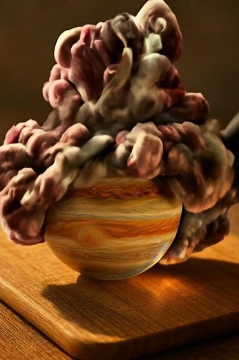 ASMR Jupiter slicing 🪐🔥 #shorts #asmr