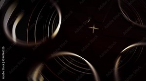 Movie tape, graphics composition detail element. Reel tape spool rolling in a dark classic cinema concept. CG close up vertical trucking shot, ideal for movie show intros, logos or transitions