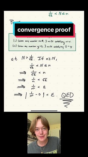 Replying to @ashley #math #mathiscool #mathematics #realanalysis #convergence #sequence #epsilon #proof