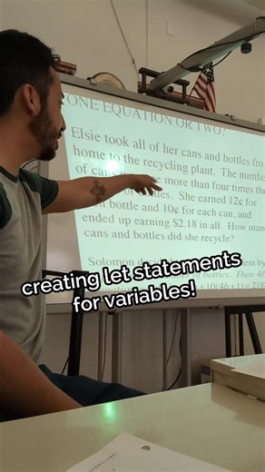 intro to system of equations, making let statements! #systemofequations #systems #letstatements #algebra1 #teachersoftiktok
