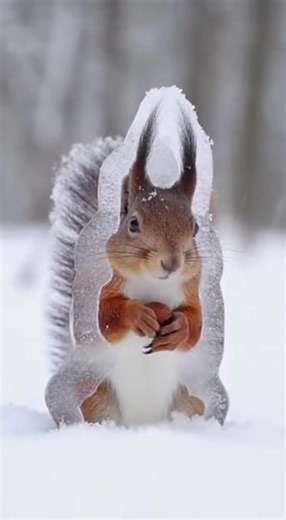 The Red Squirrel is a small, fast, and energetic rodent known for its lively nature and constant movement. Its most distinctive feature is its long, bushy tail, which helps it maintain balance while jumping between branches. It also has quick, sharp movements that make it very agile. The Red Squirrel mostly lives in trees, where it builds nests and spends most of its time. It collects and stores nuts and seeds, especially to prepare for colder months. During winter, its fur becomes slightly thic