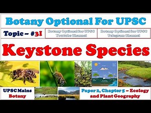 Keystone Species and their Role in Ecosystem: Definition: Meaning: Examples: List: UPSC Botany Lecture Video Lecture | Botany Optional for UPSC
