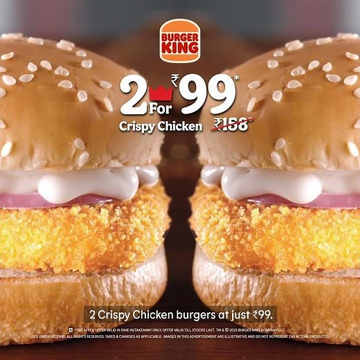 2 Crispy Chicken Burgers at just ₹99* || Hindi