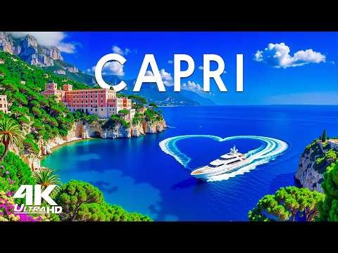Capri 4K Drone Footage | Mediterranean Deep House Mix 🌊 Coastal Cliffs & Blue Grotto Sunset Vibes