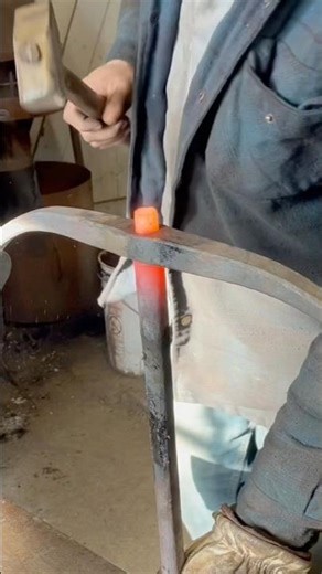 Blacksmithing forging an anchor