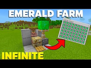Minecraft Bedrock: Easy Infinite Emerald Farm Tutorial #minecraft