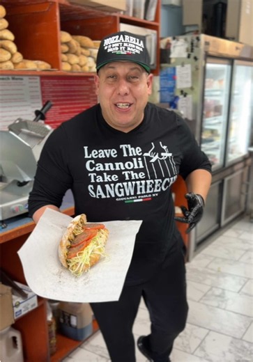 Time to make a Sangwheech 🔥 Fried Mortadella Melted Provolone Fahgeddaboutit on a Ciabatta Bread Delicious! Eat and enjoy life and mind your fking business you’ll live a long time! God bless! @giovannis.italian.deli #foryou #fyp #food