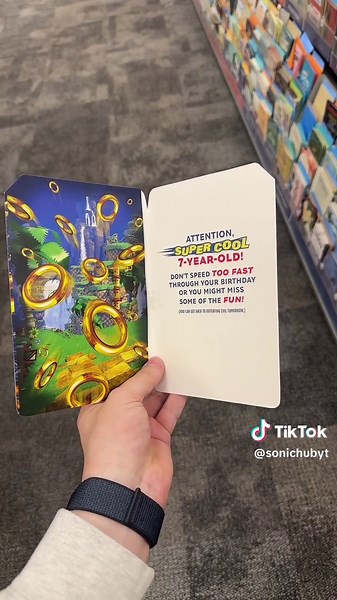 Sonic Birthday Card with Seaside Hill Tune