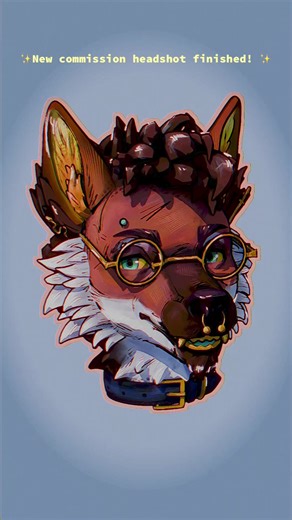 3D Furry Headshot Commission for Smallslug1