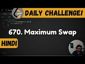 670. Maximum Swap | Leetcode Daily Challenge | DSA | Java | FAANG