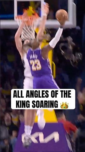 All Angles of LeBron James monster dunk!