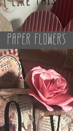 Simple paper flower that turns out super cute. #paperflowers #cute #diyflowers #artcrafts #craftvideos | Eat Sleep Craft Create