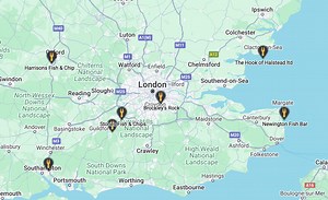 The 7 best fish and chips shops in and around London, mapped