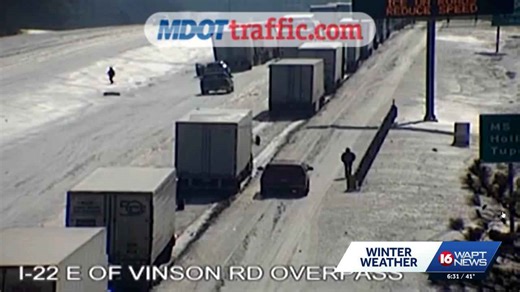 Traffic moving again in North Mississippi