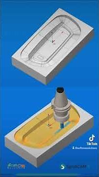 SprutCAM X: 3D Rough milling Rest Rough #Simulation #sprutcam #cadcam #cnc #milling #rough