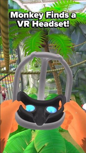 Monkey Finds VR Headset - I Am Monkey #iammonkey #vr #virtualreality #gaming #quest2 #quest3
