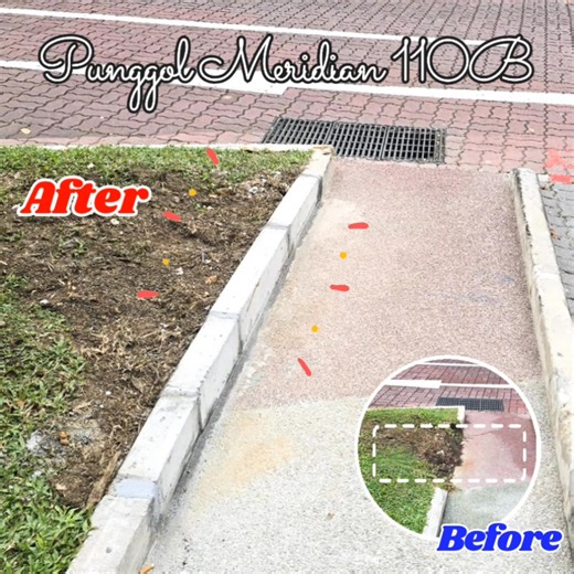 We noted that an often used footpath at Meridian 110B was damaged and our TC team got to work quickly to repair the damaged kerb. As we grow older as a community, my TC team and I will look towards widening our footpaths for our mobility devices and wheelchairs. You can find out more at our Punggol Shore Friendly Streets Groundbreaking Ceremony at Punggol 21 CC on 2 November, 9am. In the meantime, please ride safely and remember to allow a wider angle for a successful turn! #psiloveyou #PunggolS