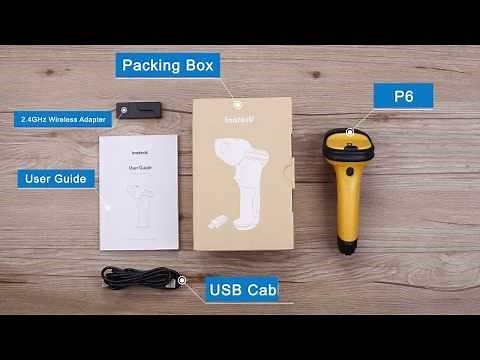 Inateck 2.4GHz 1D Wireless Barcode Scanner - P6