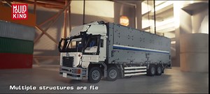 Mould King 13139 Engineering Truck Toy Building Sets Designed by Madoca1977, Large MOC RC Clamping Blocks Construction Set, Remote Controlled Wing Body Truck Car with 8 Engines Kit, 4166 Pieces