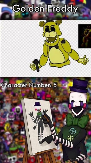 Drawing Golden Freddy (FNaF 1) #fnaf1 #fnaf #goldenfreddy #drawing