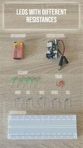 LEDs with different resistances #diy #electronic
