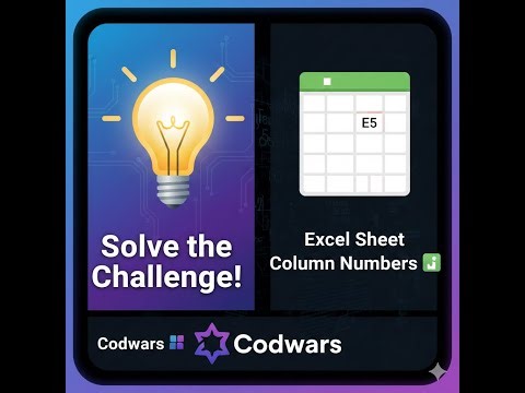 Solve the Challenge! 💡 | E5 Excel Sheet Column Numbers 📊 | Codewars 🧩
