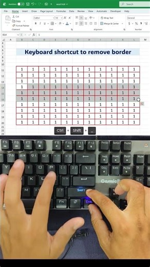 Delete Excel Borders in 1 Second 🤯 No Mouse Needed! 😱 #excel #office #spreadsheet