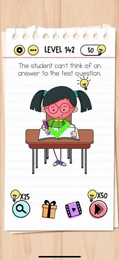 Brain Test Level 142 Walkthrough