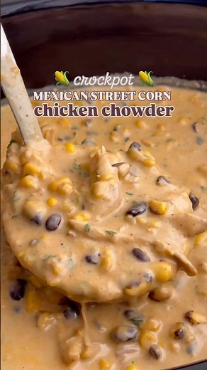 Crockpot Corn Chicken Chowder: Click the link in my bio and then select the photo to get the recipe!