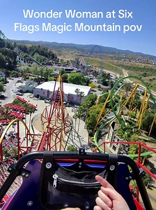 Wonder Woman Flight of Courage POV Six Flags Magic Mountain