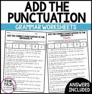 Add Punctuation to the Sentences - Worksheet Pack