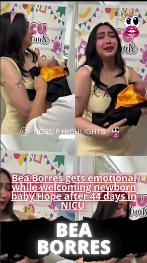 Bea Borres gets emotional while welcoming newborn baby Hope after 44 days in NICU