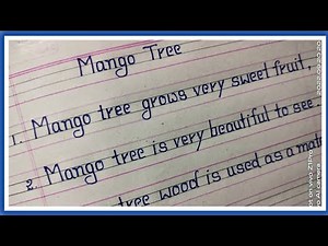 few lines about mango tree in english//essay on few lines on mango in english/mango tree in english
