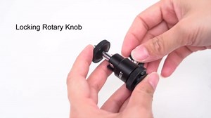 12MM Tripod Ball Head, UTEBIT 360° Rotatable Metal Mini Ball Head with 1/4" hot Shoe, BallHeads Camera Mount Adapter for Sport Camera, Pocket Light, Microphone, Loading 1.1lb(2 Pack)