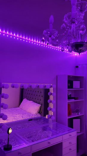 Purple LED Lights for Bedroom Decor Ideas