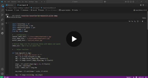 #artificialintelligence #computervision #neuralstyletransfer #deeplearning #machinelearning #python #aiprojects #codtech #internshipexperience #vgg19 #styletransfer #pytorch #creativeai… | Aneetta Vinu