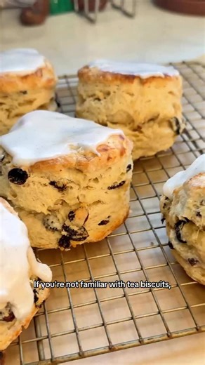 Tea biscuits, they’re like a cross between a scone and a buttermilk biscuit, and if you’re from Long Island, you probably know exactly what I mean. Soft on the inside, lightly crisp on the outside, just sweet enough, and best enjoyed warm with butter and a cup of coffee or tea. This raisin tea biscuit recipe, and 99 others, can be found in my debut cookbook, The Scone Queen Bakes, out March 24 and available for preorder now. 🤍 #thesconequeenbakes #teabiscuits | Chef Danielle Sepsy